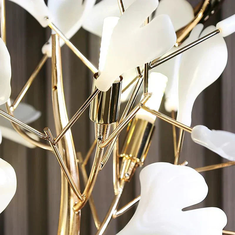 Ceramic Ginkgo Leaf Floor Lamp - Zonesus