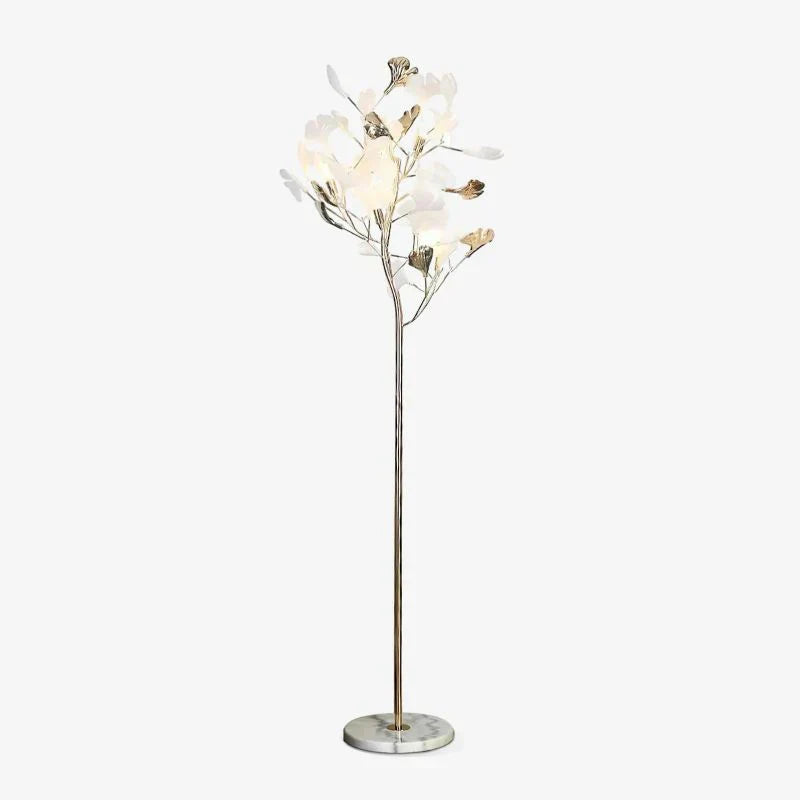 Ceramic Ginkgo Leaf Floor Lamp - Zonesus
