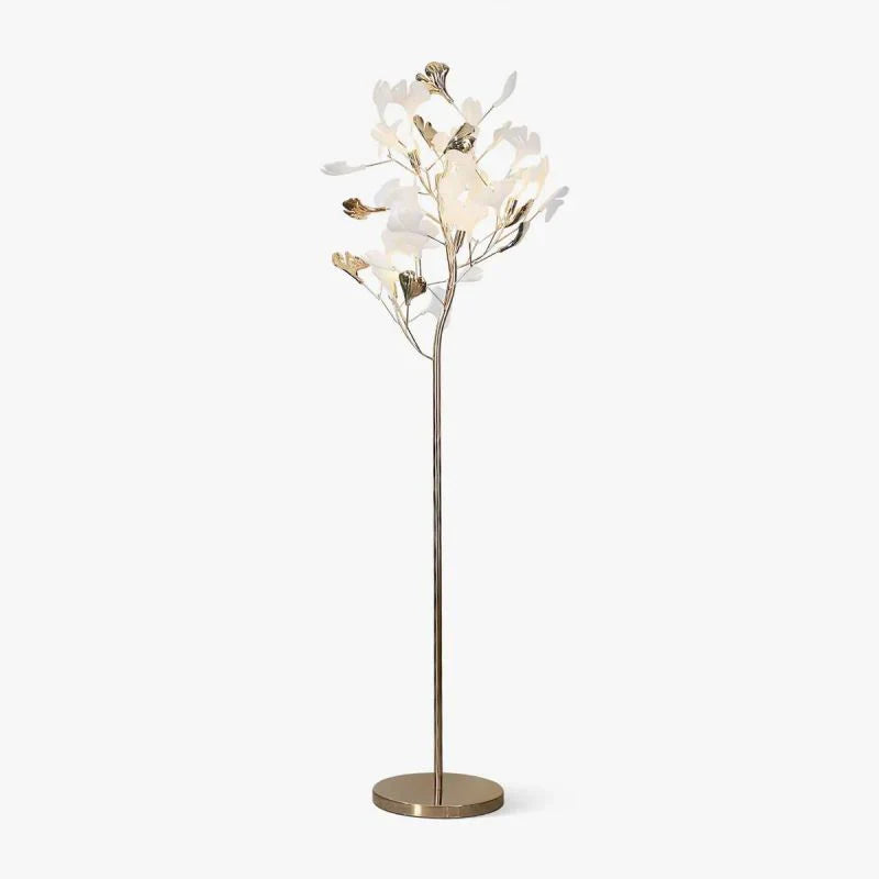 Ceramic Ginkgo Leaf Floor Lamp - Zonesus