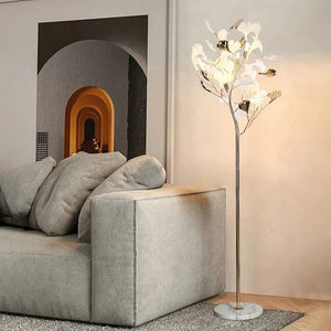 Ceramic Ginkgo Leaf Floor Lamp - Zonesus