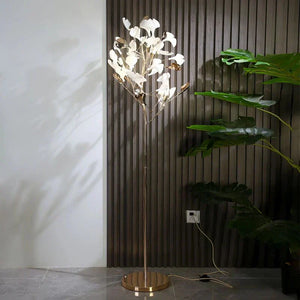 Ceramic Ginkgo Leaf Floor Lamp - Zonesus