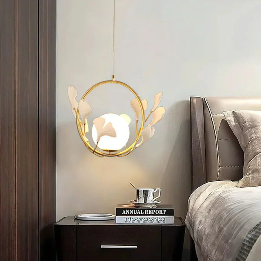 Ceramic Ginkgo Pendant Lamp - Zonesus