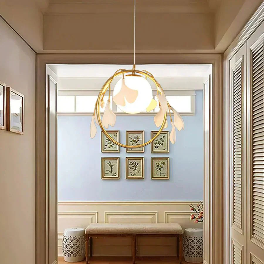 Ceramic Ginkgo Pendant Lamp - Zonesus