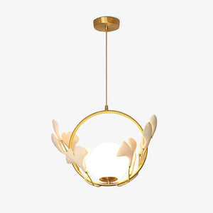 Ceramic Ginkgo Pendant Lamp - Zonesus