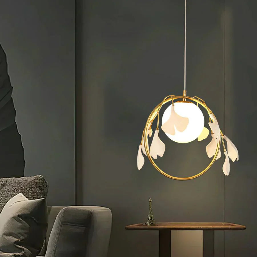 Ceramic Ginkgo Pendant Lamp - Zonesus