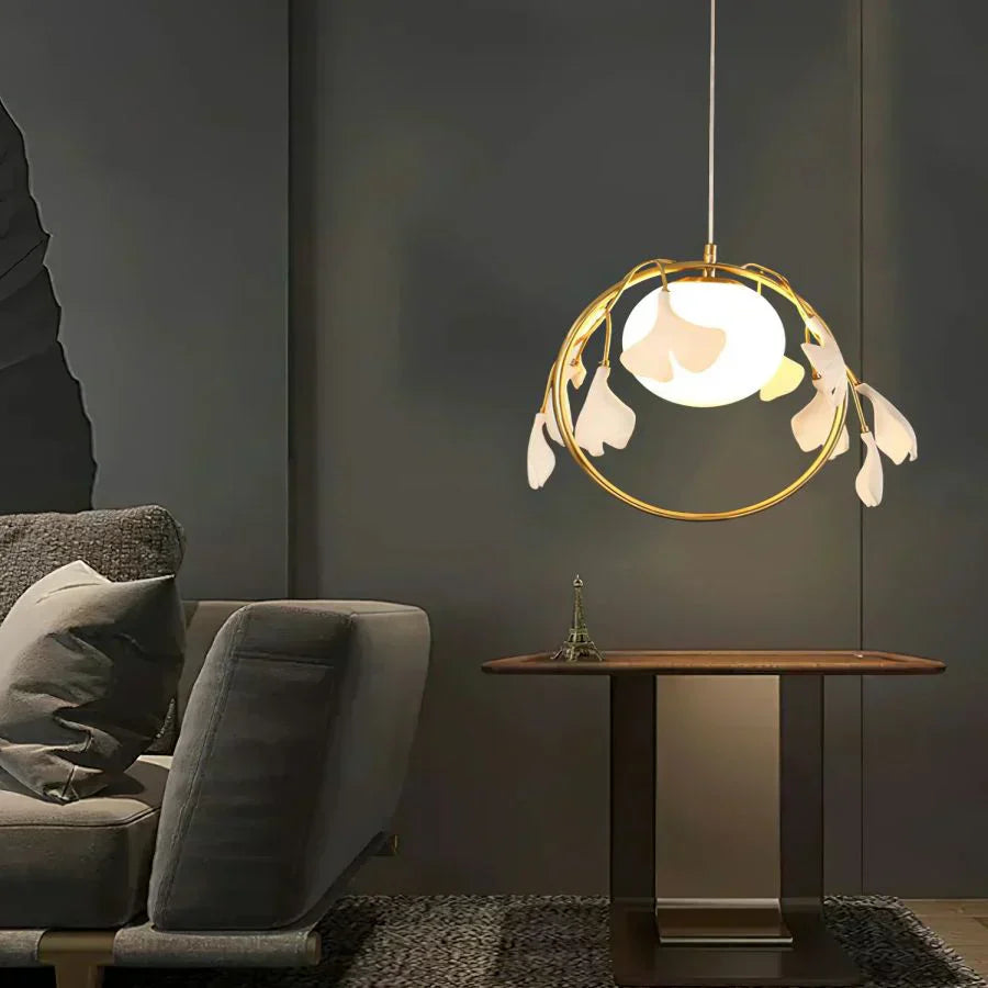 Ceramic Ginkgo Pendant Lamp - Zonesus