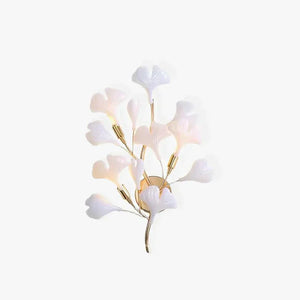 Ceramic Ginkgo Leaf Wall Lamp - Zonesus