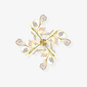 Ceramic Ginkgo Leaf Wall Lamp - Zonesus