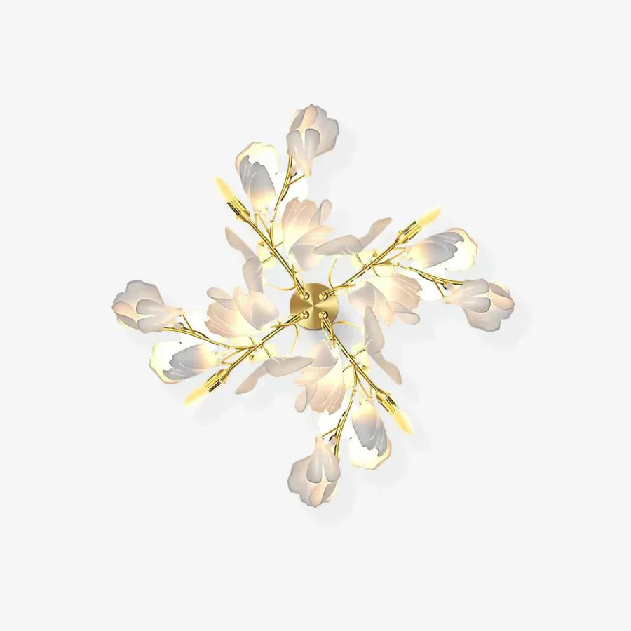 Ceramic Ginkgo Leaf Wall Lamp - Zonesus