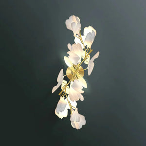 Ceramic Ginkgo Leaf Wall Lamp - Zonesus