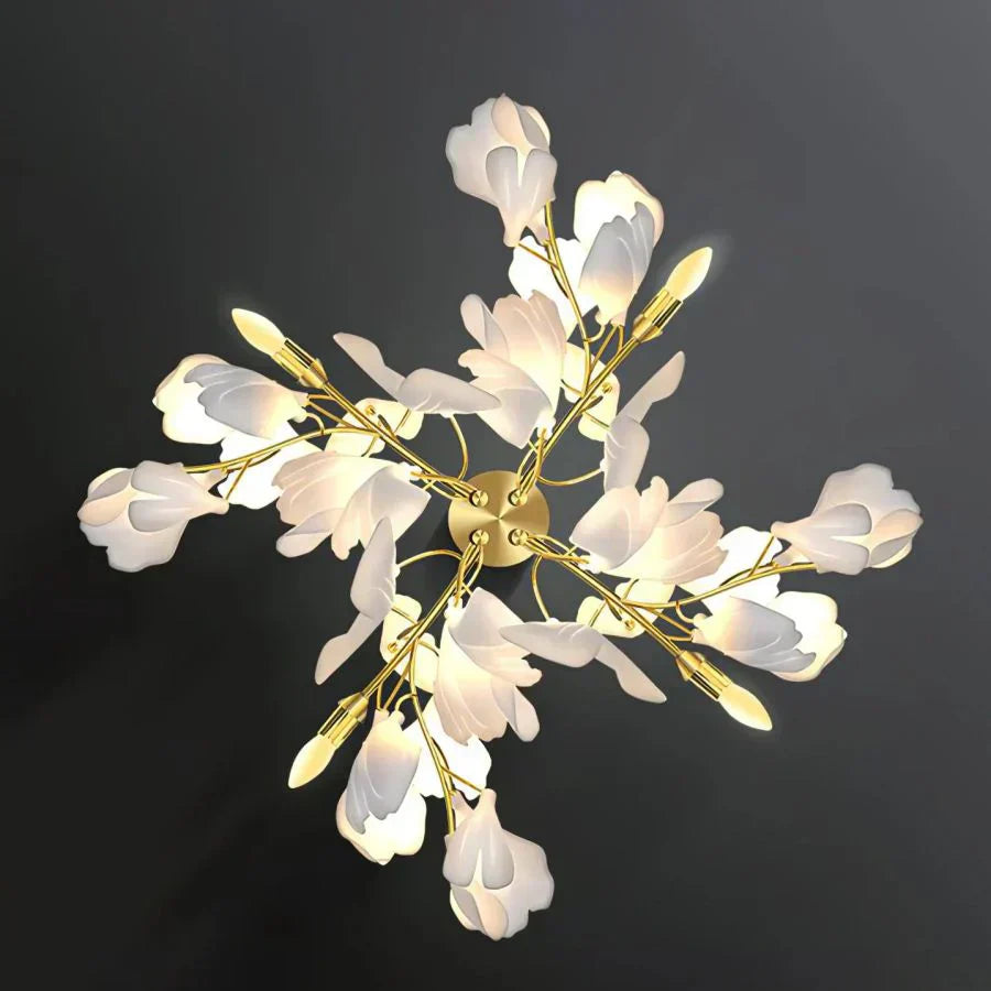 Ceramic Ginkgo Leaf Wall Lamp - Zonesus