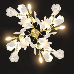 Ceramic Ginkgo Leaf Wall Lamp - Zonesus