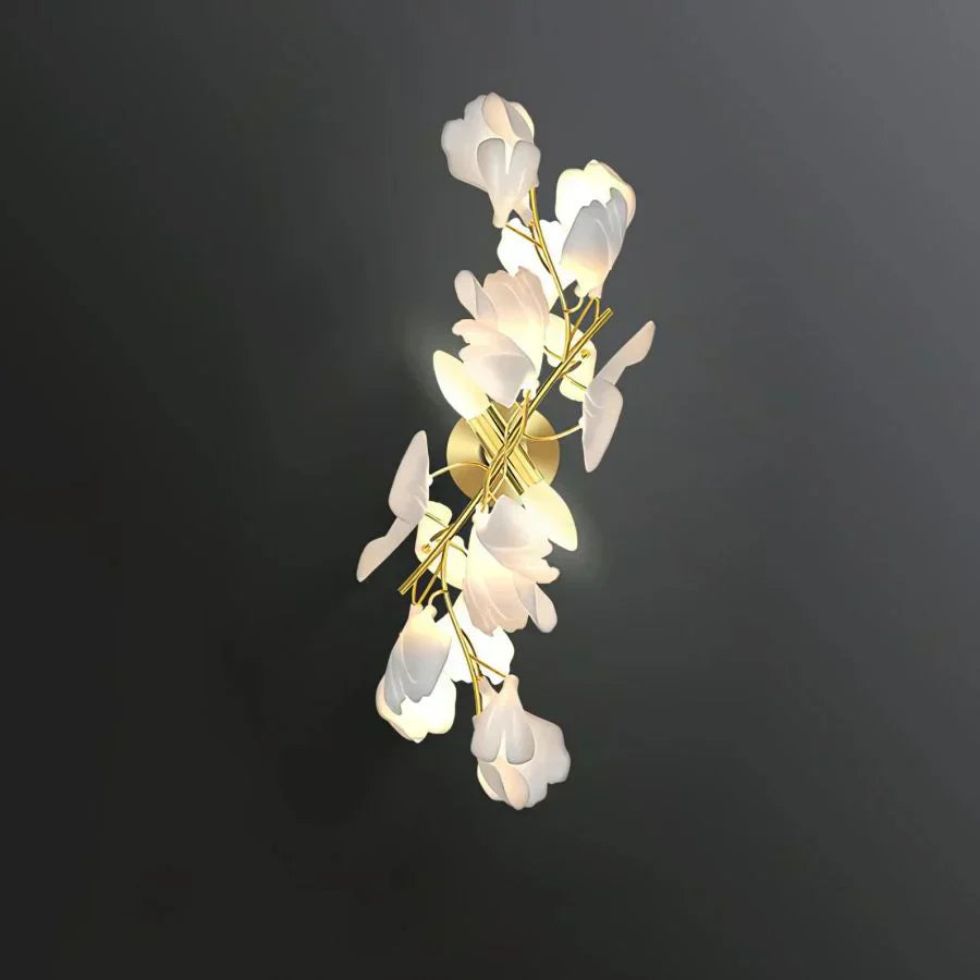 Ceramic Ginkgo Leaf Wall Lamp - Zonesus