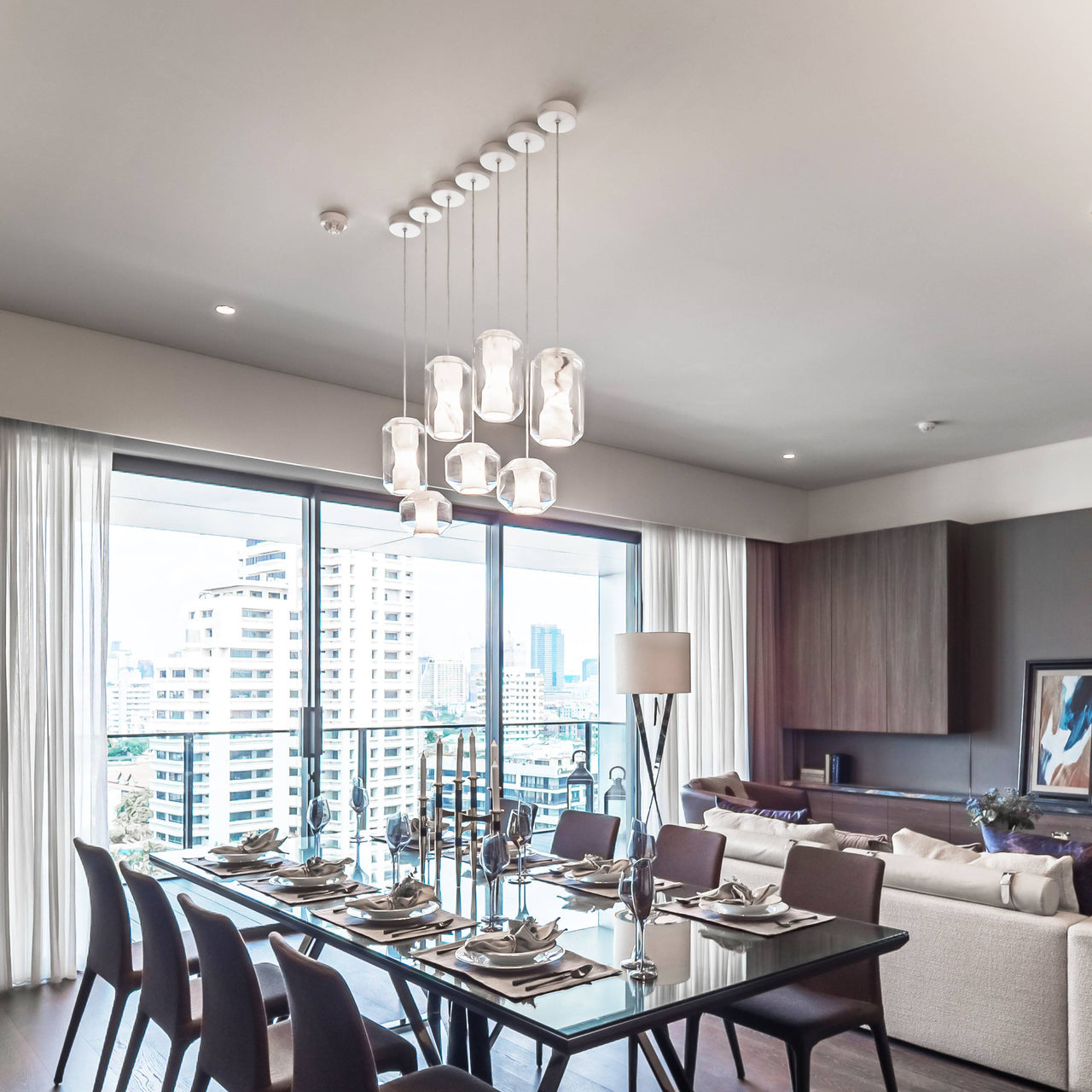 Glass Alabaster Pendant Lamp - Zonesus