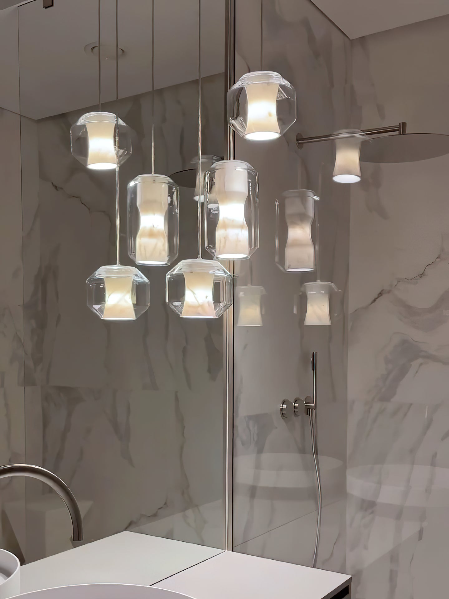 Glass Alabaster Pendant Lamp - Zonesus
