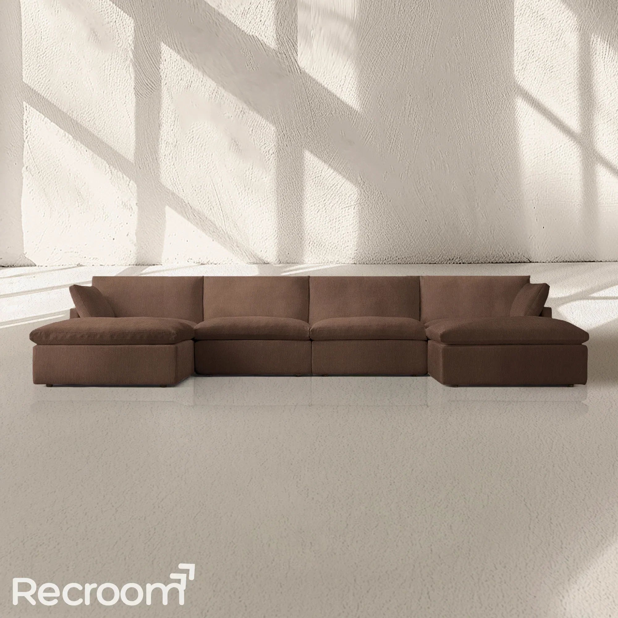 Kloud Modular Track Arm U-Chaise Sectional - Zonesus