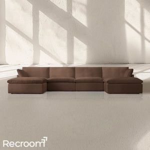 Kloud Modular Track Arm U-Chaise Sectional - Zonesus