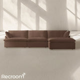 Kloud Modular Track Arm Right-Arm Sofa-Chaise Sectional - Zonesus