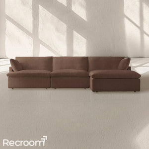 Kloud Modular Track Arm Right-Arm Sofa-Chaise Sectional - Zonesus