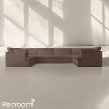 Kloud Modular Track Arm U-Sofa Sectional - Zonesus