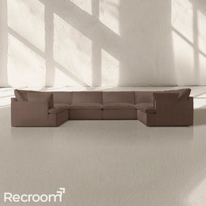 Kloud Modular Track Arm U-Sofa Sectional - Zonesus
