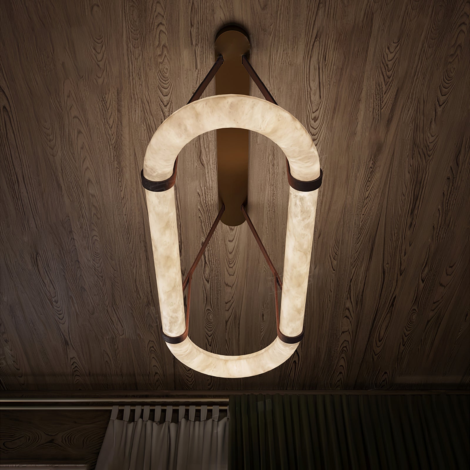 Circle Alabaster Chandelier - Zonesus