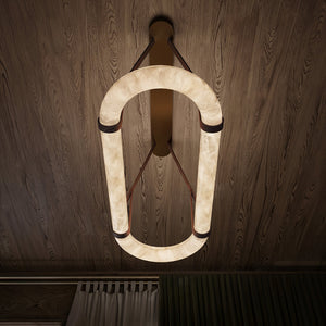 Circle Alabaster Chandelier - Zonesus