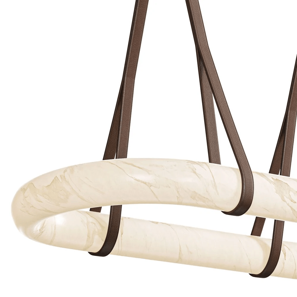 Circle Alabaster Chandelier - Zonesus