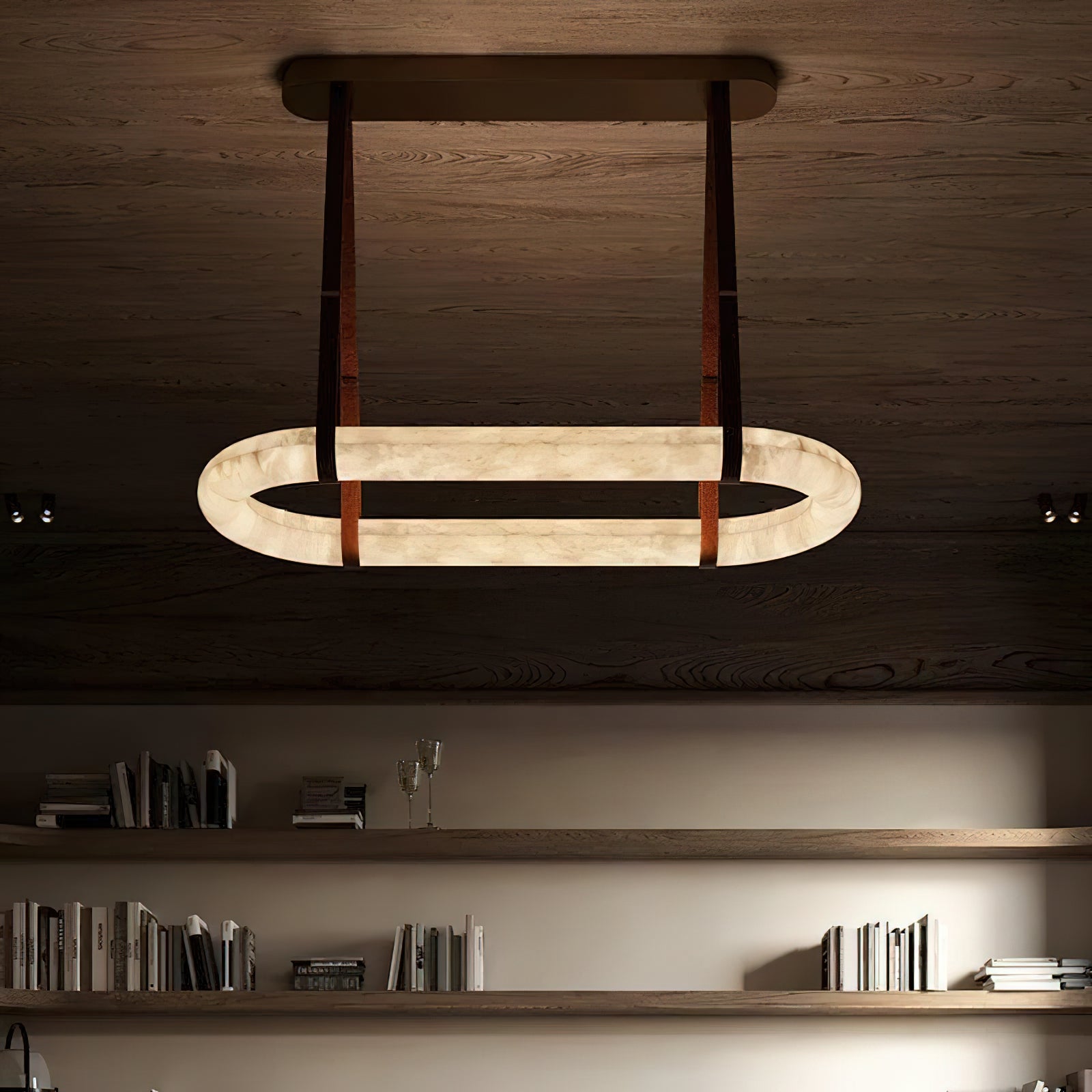 Circle Alabaster Chandelier - Zonesus