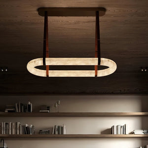 Circle Alabaster Chandelier - Zonesus