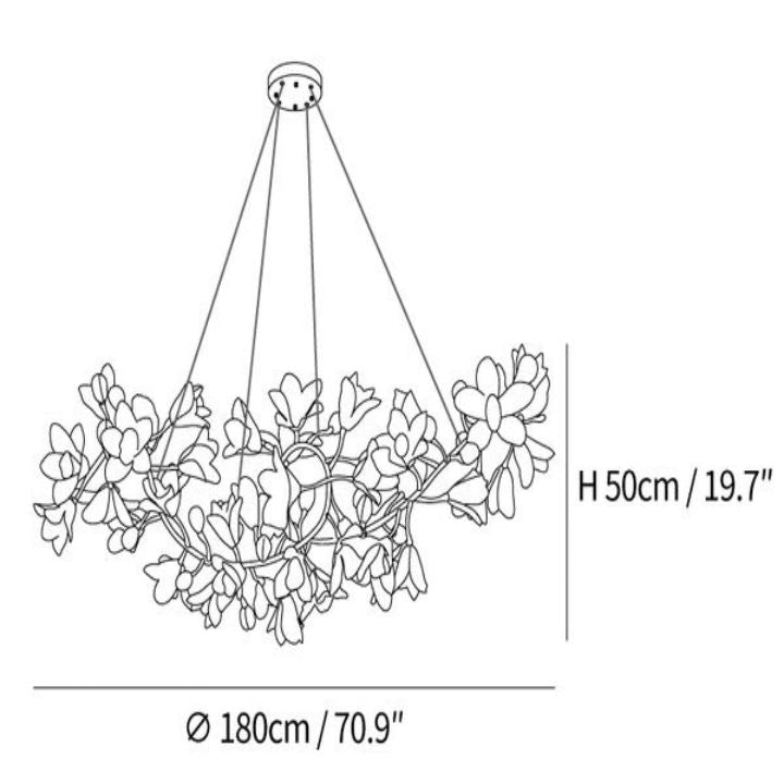 Circular Blossom Chandelier - Zonesus
