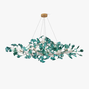 Colorful Glass Ceramic Leaf Chandelier - Zonesus
