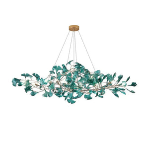 Colorful Glass Ceramic Leaf Chandelier - Zonesus