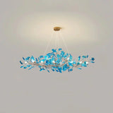 Colorful Glass Ceramic Leaf Chandelier - Zonesus
