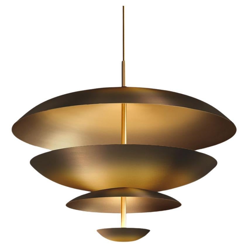 Cosmic Ore Chandelier 100' Bronze Gradient Patinated Brass Ceiling Light - Zonesus
