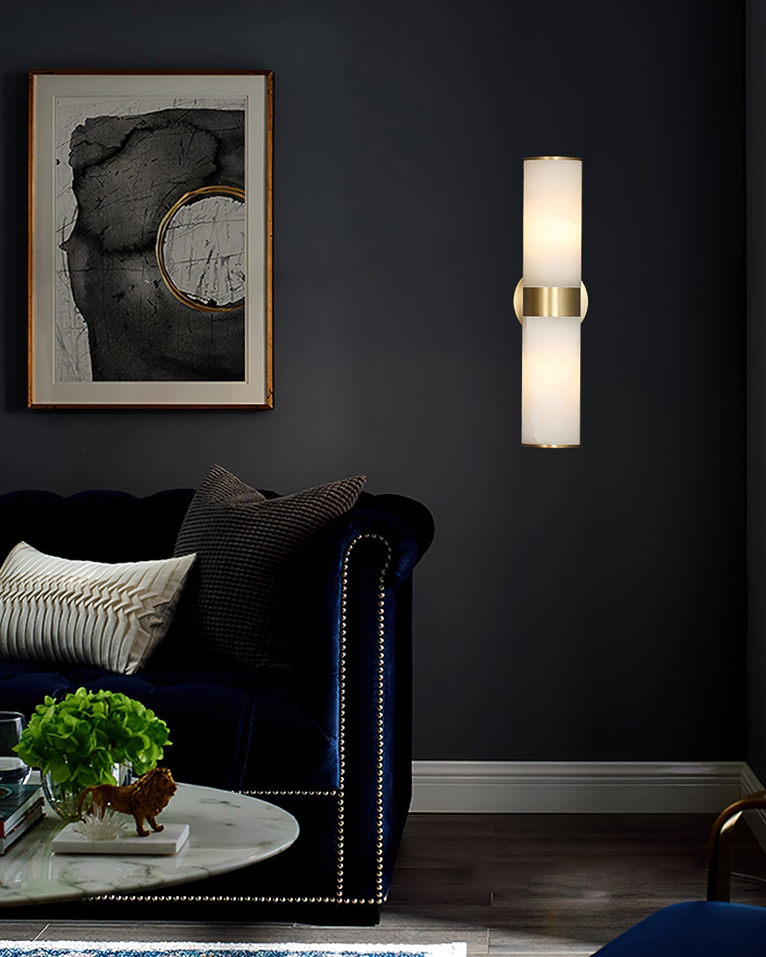 Crestmoor Alabaster Vanity Sconce - Zonesus