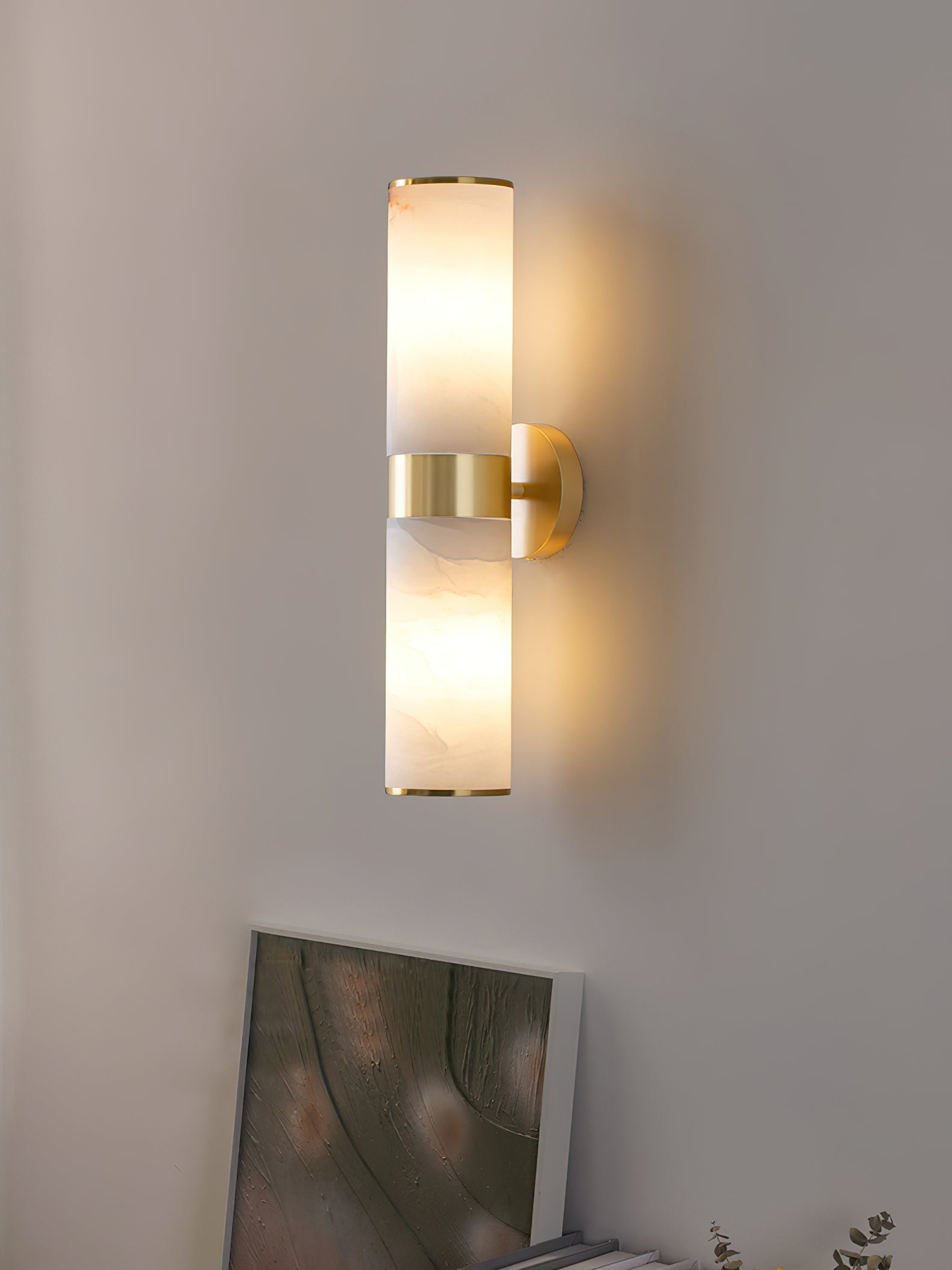 Crestmoor Alabaster Vanity Sconce - Zonesus