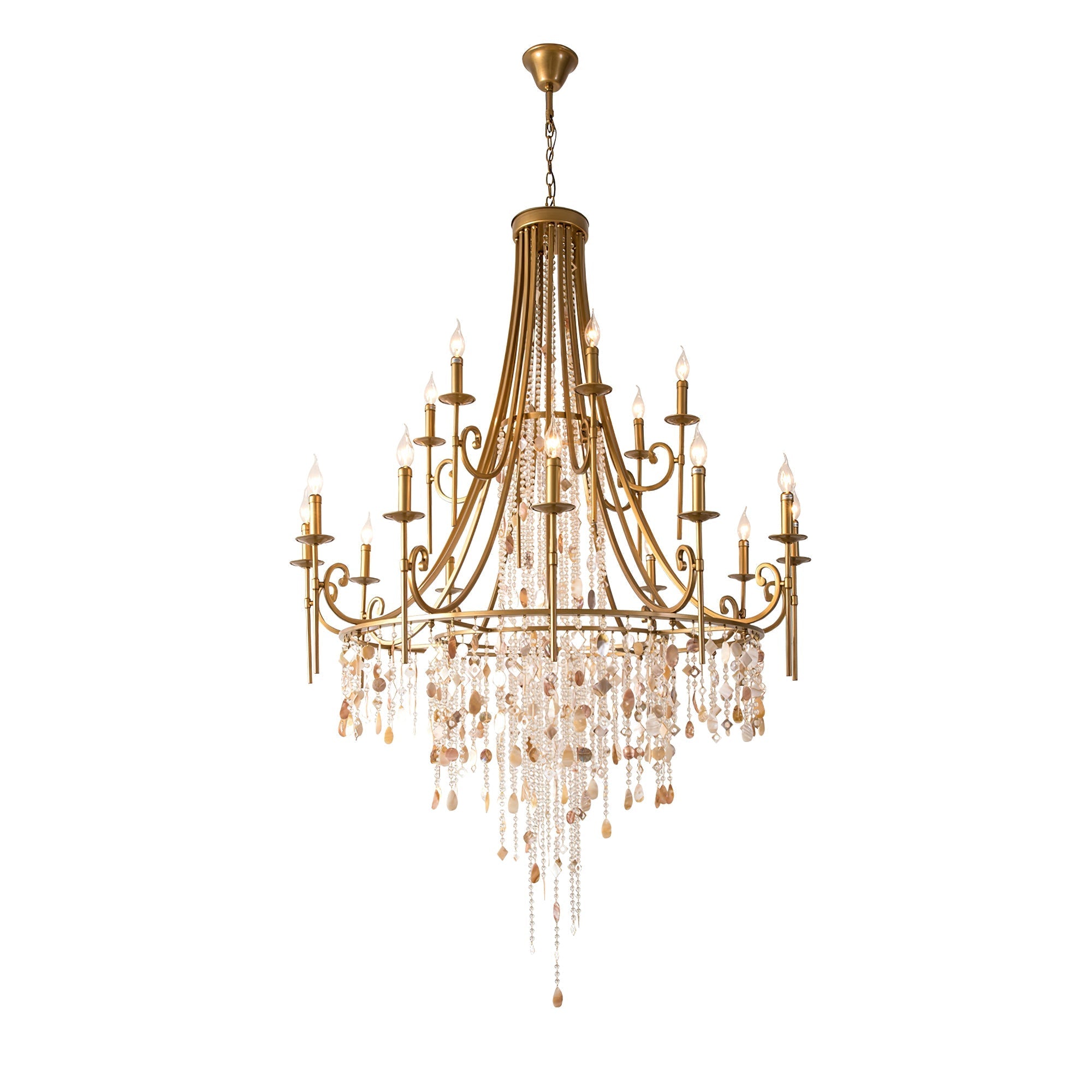 Tatum Lux Shell Crystal Chandelier - Zonesus