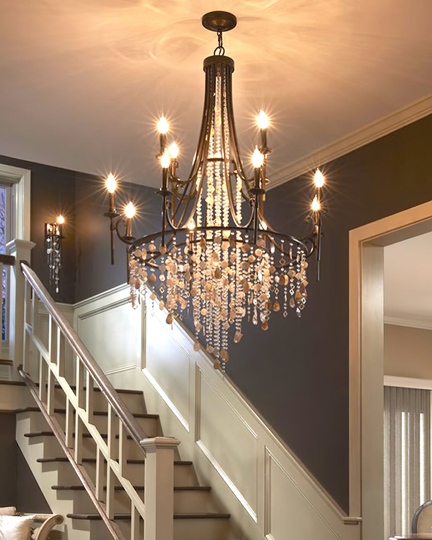 Tatum Lux Shell Crystal Chandelier - Zonesus