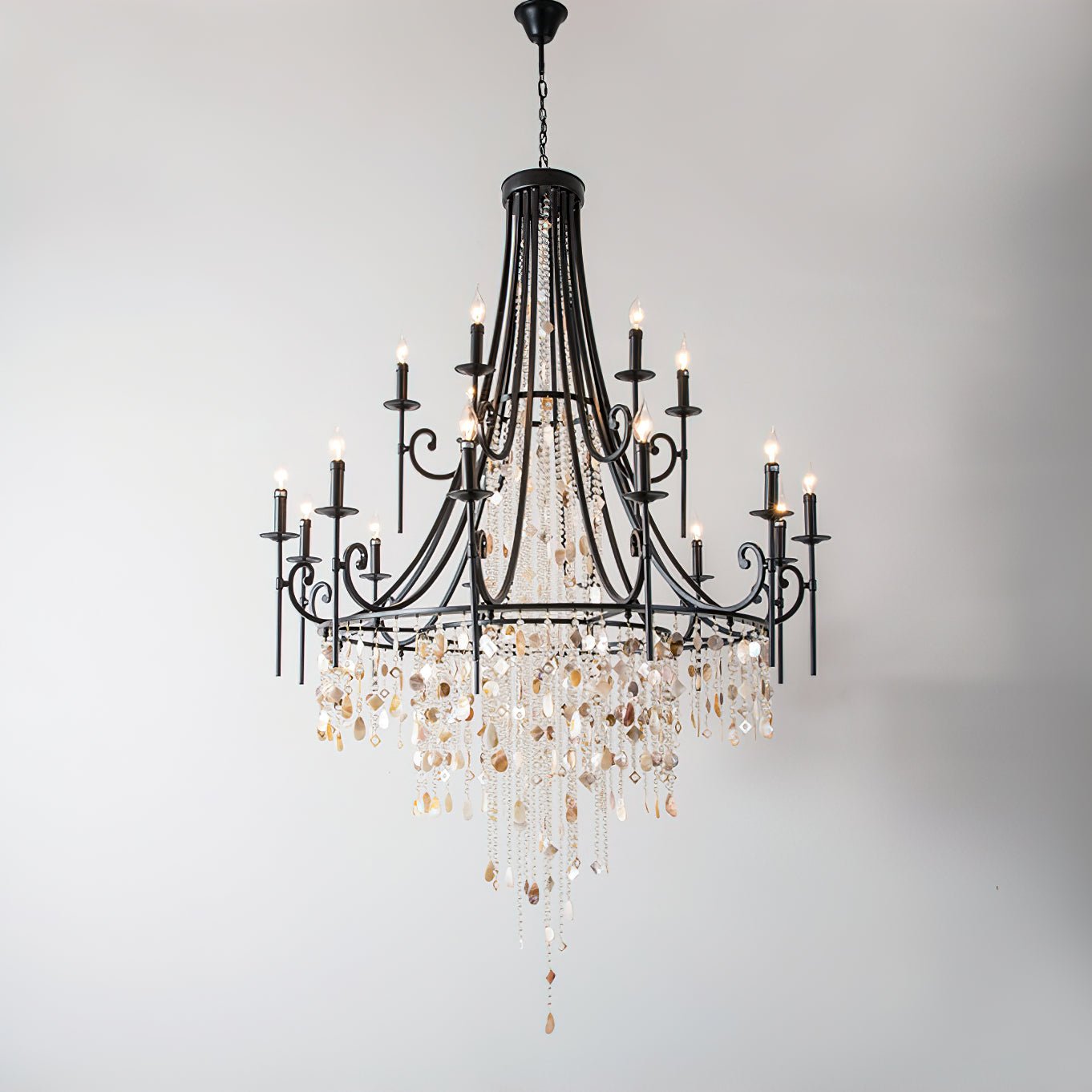 Tatum Lux Shell Crystal Chandelier - Zonesus