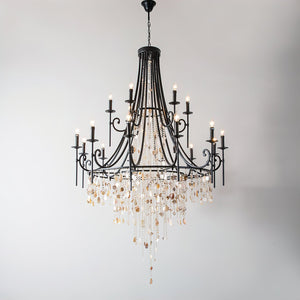 Tatum Lux Shell Crystal Chandelier - Zonesus