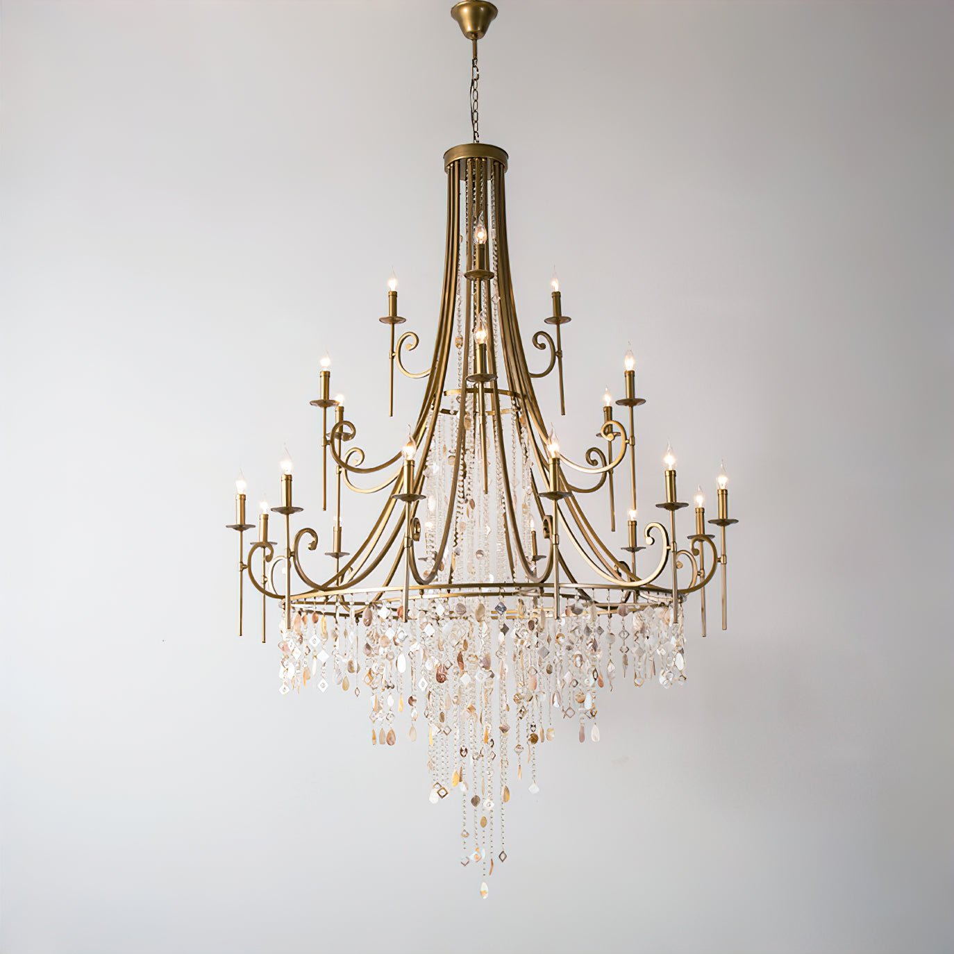 Tatum Lux Shell Crystal Chandelier - Zonesus