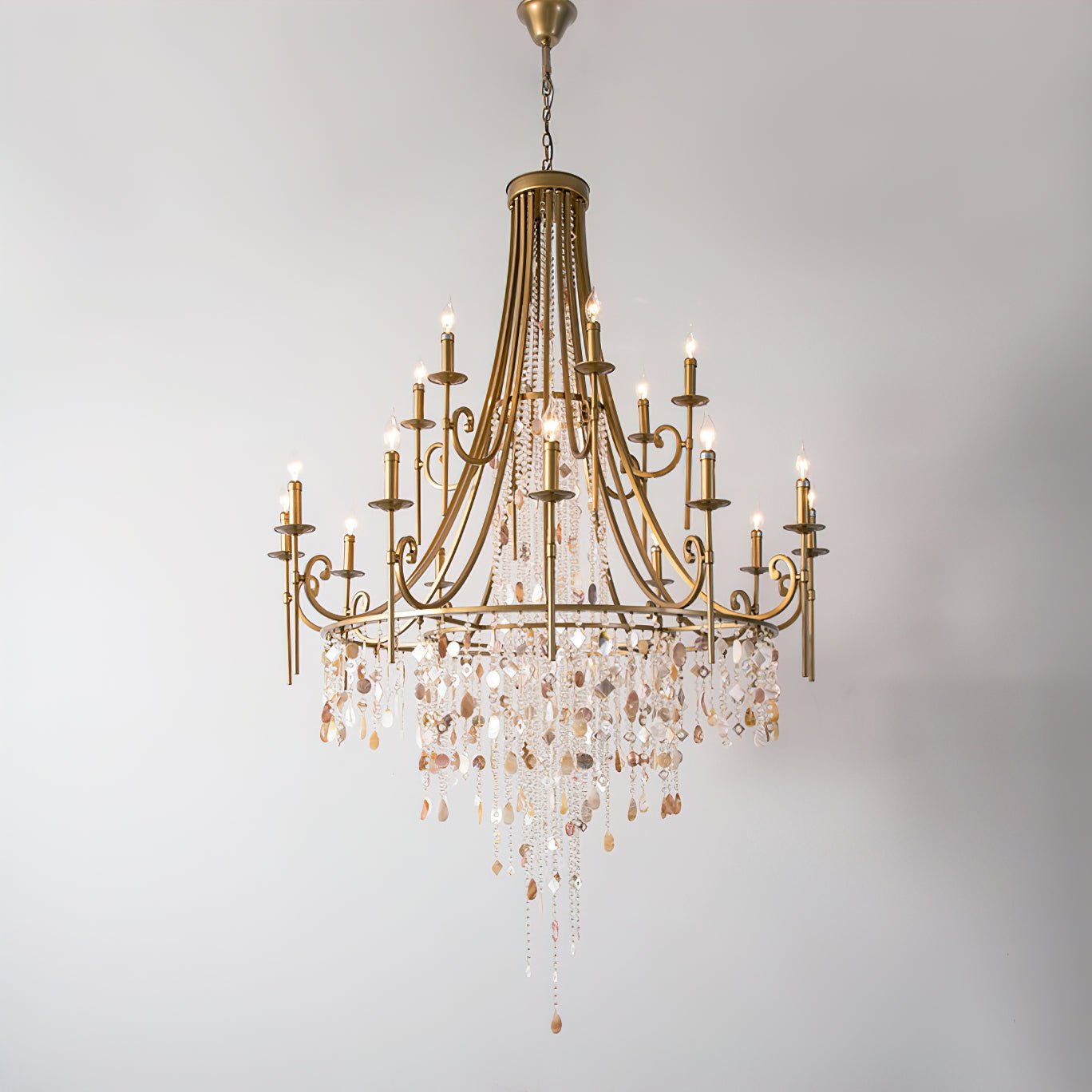 Tatum Lux Shell Crystal Chandelier - Zonesus