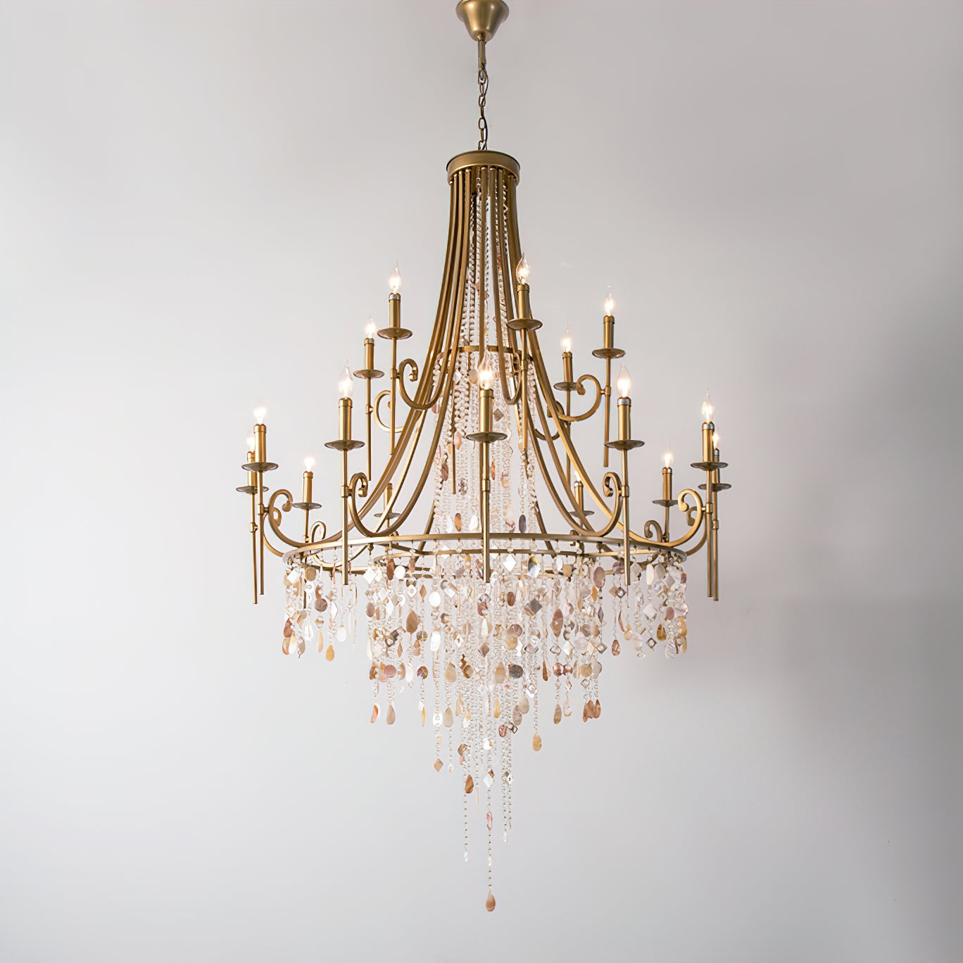 Tatum Lux Shell Crystal Chandelier - Zonesus