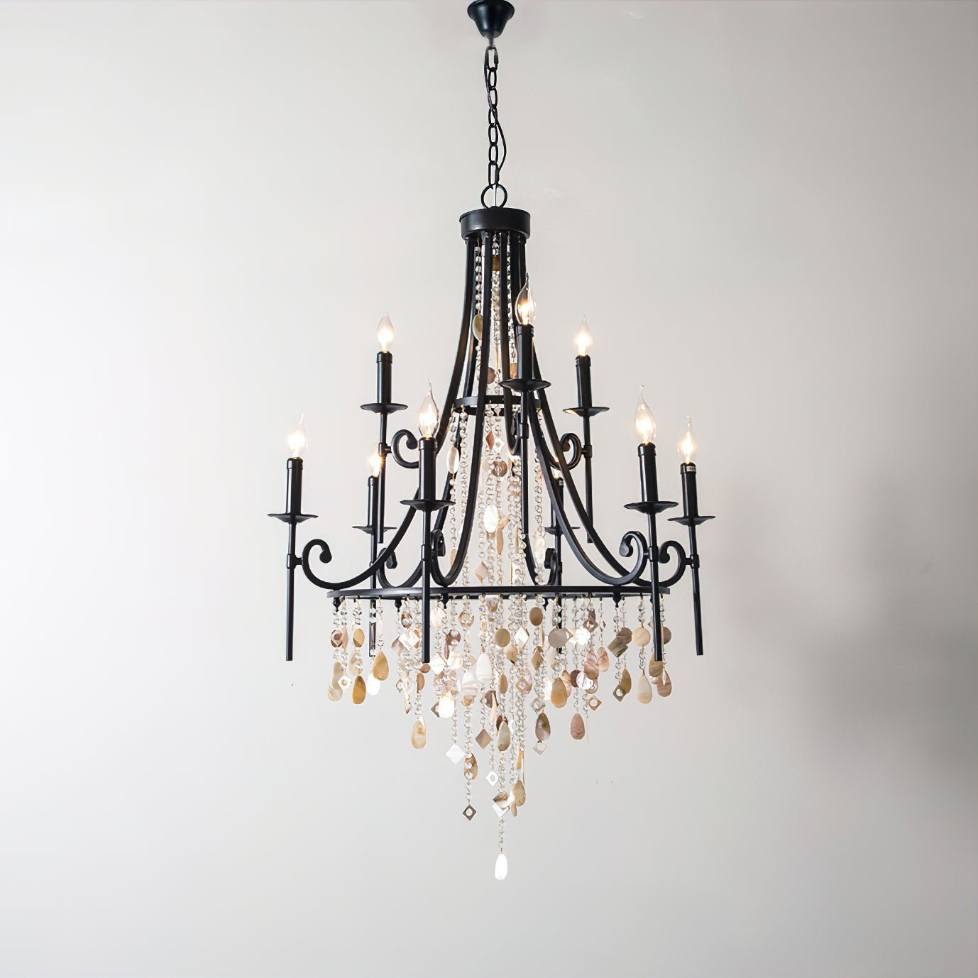 Tatum Lux Shell Crystal Chandelier - Zonesus