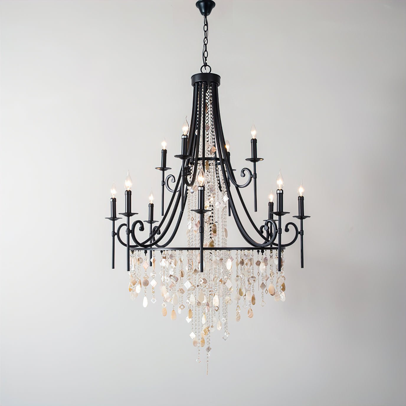 Tatum Lux Shell Crystal Chandelier - Zonesus