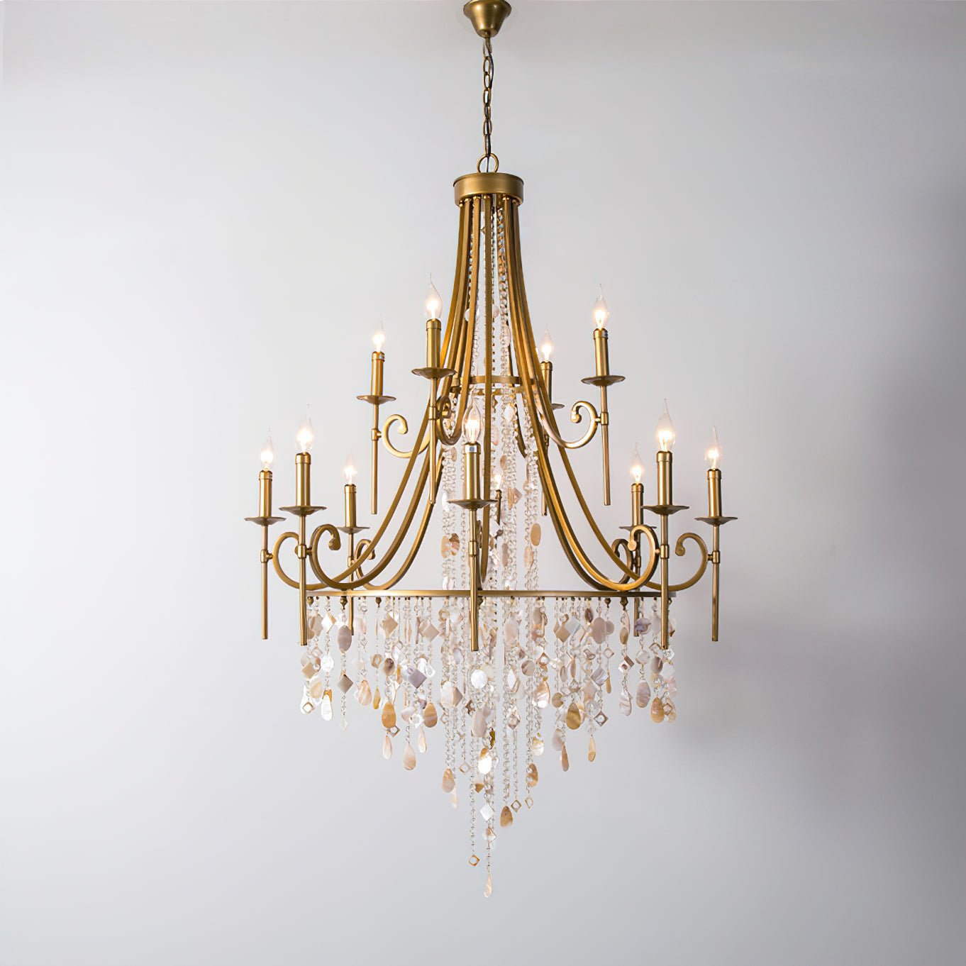 Tatum Lux Shell Crystal Chandelier - Zonesus