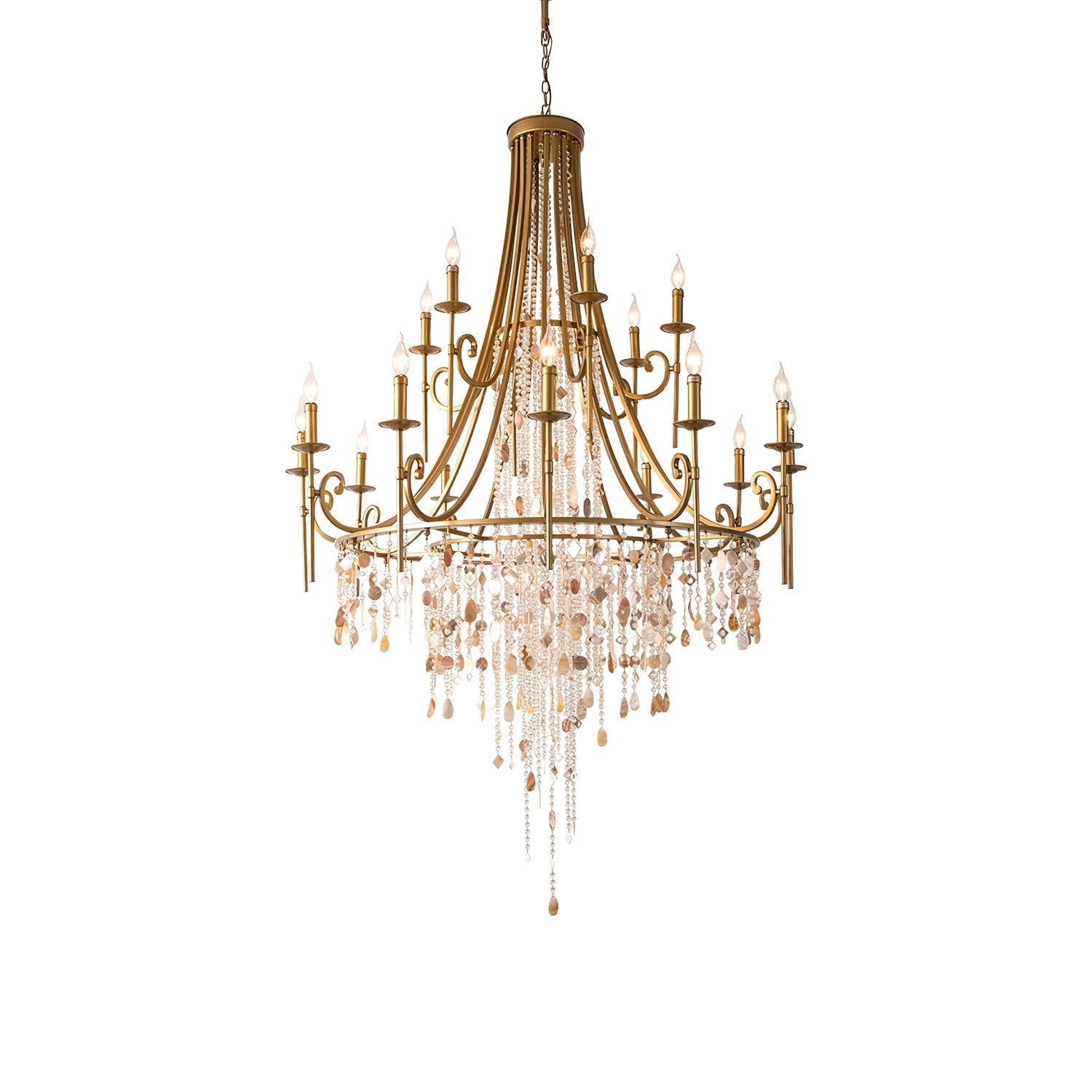 Tatum Lux Shell Crystal Chandelier - Zonesus