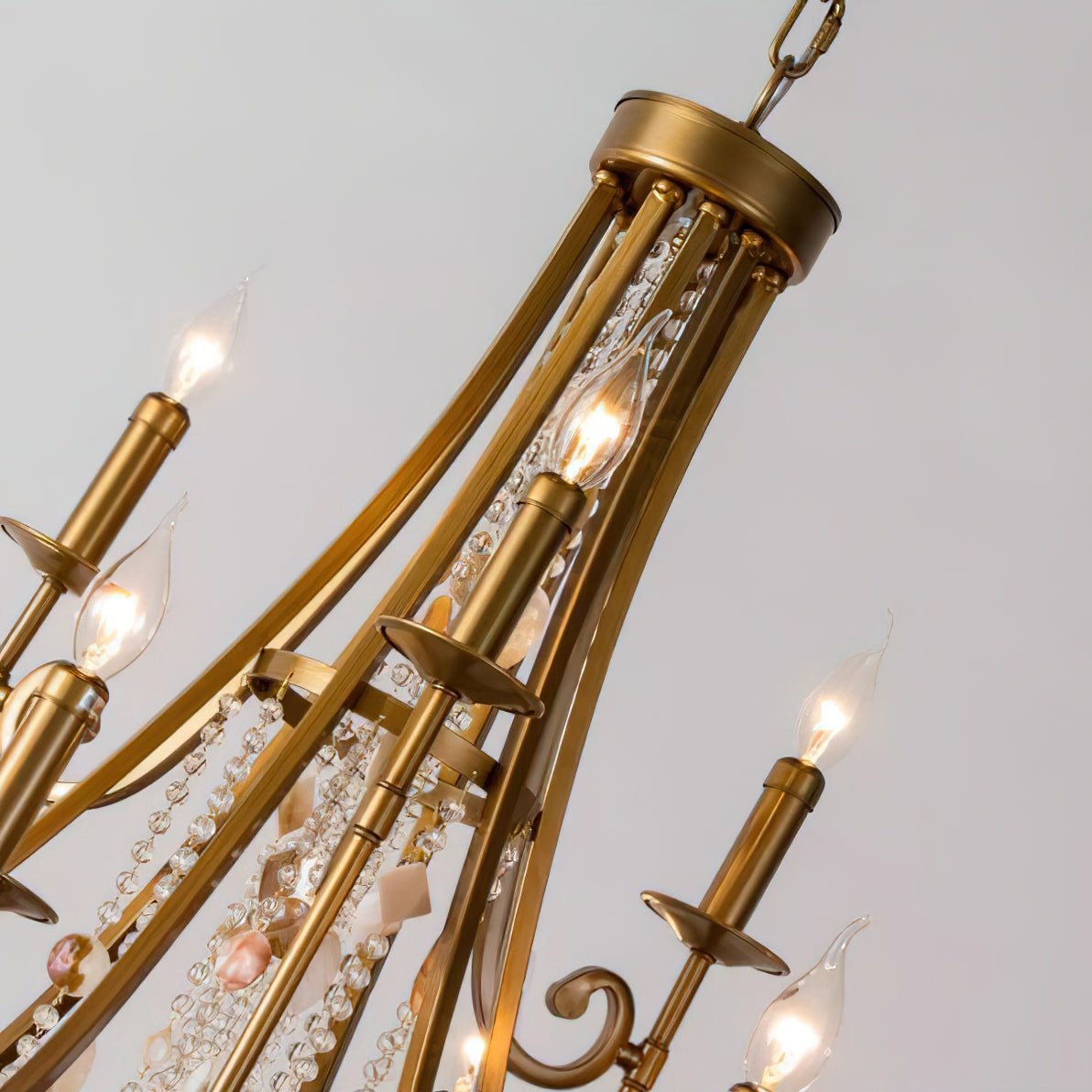 Tatum Lux Shell Crystal Chandelier - Zonesus