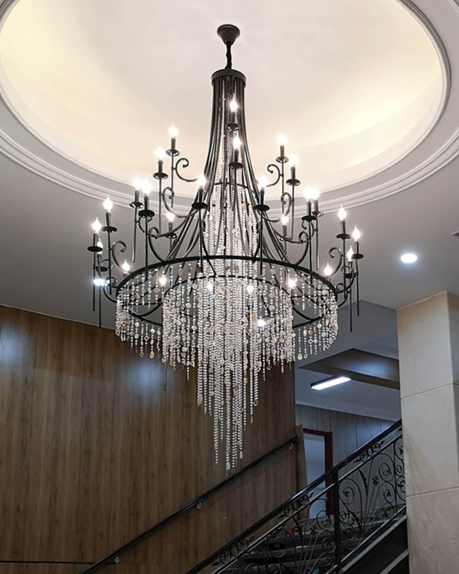 Tatum Lux Shell Crystal Chandelier - Zonesus